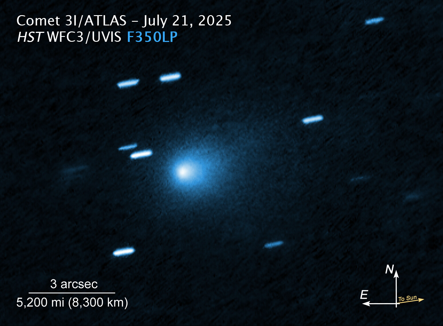 Comet 3I/ATLAS - Hubble Space Telescope Image